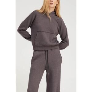 NEW SPRWMN shrunken hoodie in charcoal black